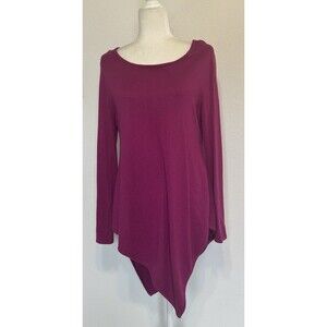 Soft Surroundings Size M  Wool Angora Cashmere Blend Knit Asymmetrical Sweater